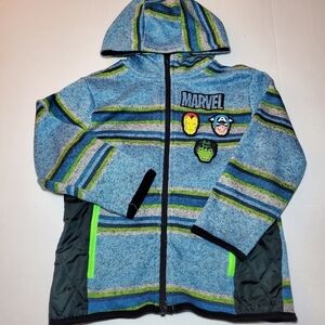 Marvel Superheroes Hooded Zip-Up Jacket Size 5